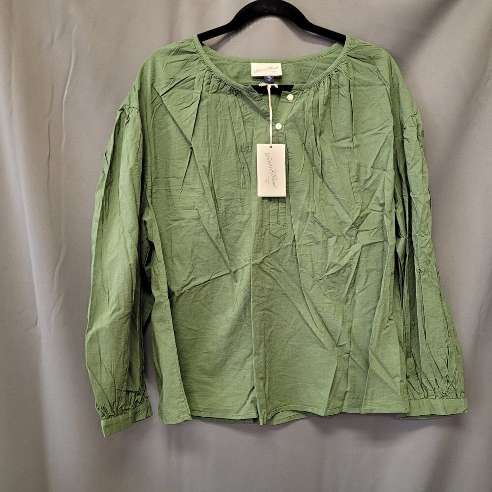 Universal Threads Lightweigh Long Sleeve Blouse, Green, Size XXL